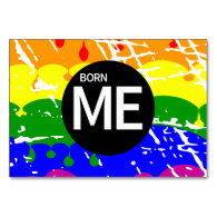 Gay Rainbow Flag Born This Way Table Cards