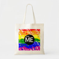 Gay Rainbow Flag Born This Way Tote Bag