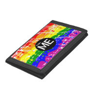 Gay Rainbow Flag Born This Way Trifold Wallet