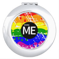 Gay Rainbow Flag Born This Way Vanity Mirror