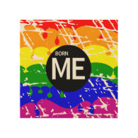 Gay Rainbow Flag Born This Way Wood Prints