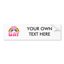 GAY RAINBOW FLAG BUMPER STICKER