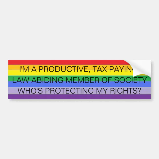 GAY RAINBOW PRIDE BUMPER STICKERS Zazzle