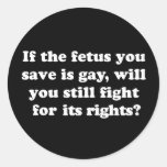 Gay Rights T-shirt Round Stickers