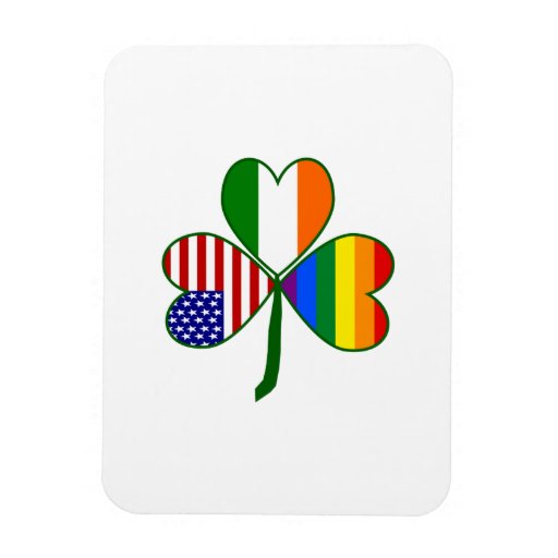 Gay Shamrock Vinyl Magnets
