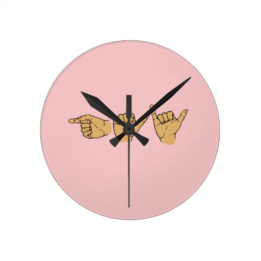 Sign Language Clocks & Sign Language Wall Clock Designs Zazzle