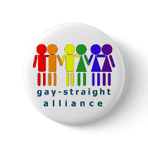Gay Straight Alliance Button