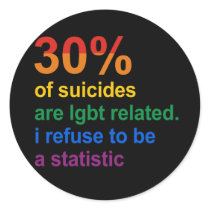 Gay Suicide - I refuse to be a statistic Sticker