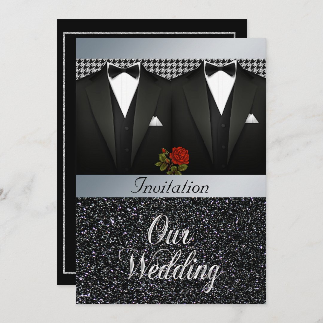 Gay Tuxedo Wedding Invitation Zazzle