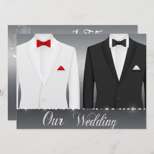 Gay Tuxedo Wedding Invitation Zazzle