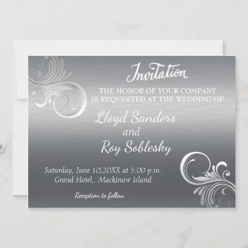 Gay Tuxedo Wedding Invitation Zazzle