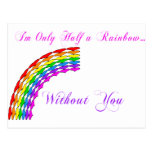 Gay Valentine Half Rainbow right Post Cards