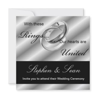 Gay Wedding Ceremony Invitation announcement invitation