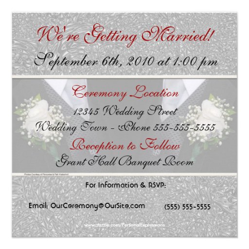 Gay Wedding / Civil Union Custom Invitation