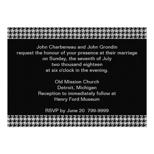 Gay Wedding Invitation Elegant Tuxedos