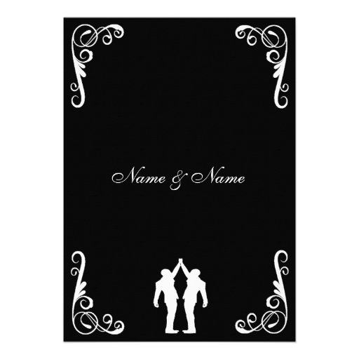 Gay Wedding Invitation - Groom and Groom