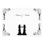 Gay Wedding Invite - Two Brides Black and White