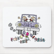 Gay Wedding Just Married Mouse Pad