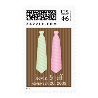 Gay Wedding Neck Tie Postage