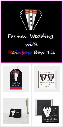 Gay Wedding or Rainbow Black Tie Event