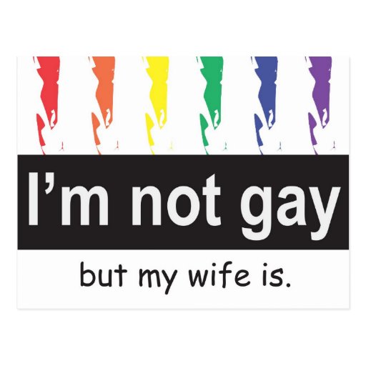 Gay Wife Postcard