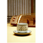Gayageum and teacup photo cutout