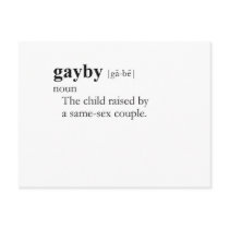 GAYBY (definition) postcards