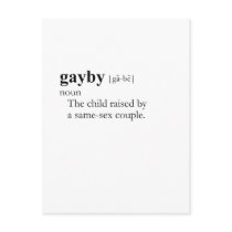 GAYBY (definition) postcards