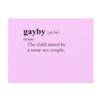 GAYBY (definition) postcards