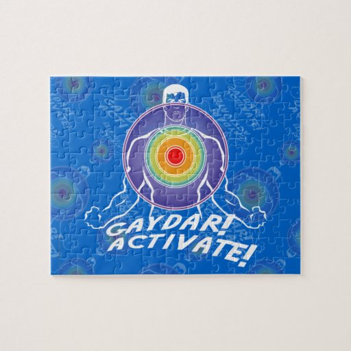 Gaydar Activate Rainbow Gay Jigsaw Puzzles Zazzle