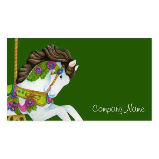 Gayle Carousel Horse Business Card (front side)