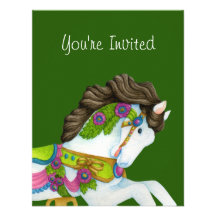 Gayle Carousel Horse Invitation