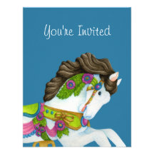 Gayle Carousel Horse Invitation