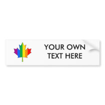 GAYNADIAN MAPLE LEAF STRIPES BUMPER STICKER