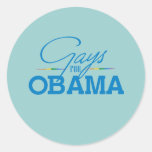 Gays for Obama Round Stickers