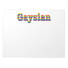 Gaysian Memo Note Pad