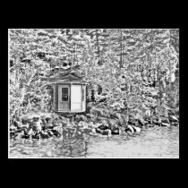 Gazebo by the lake postcard postcards