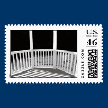 gazebo rail black and white stamp