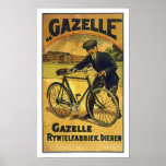 Gazelle Vintage Bicycle Poster