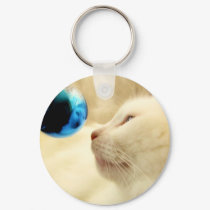 Gazing Upon A Blue Star keychains
