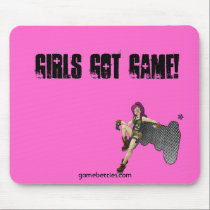 GB_Girls Got Game! Pink Mousepad mousepads
