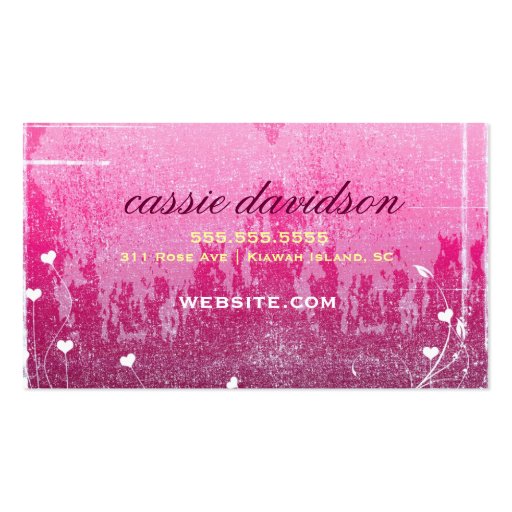 GC | Adore in Roses | Vintage Business Cards (back side)