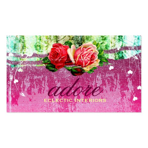 GC | Adore in Roses | Vintage Business Cards (front side)