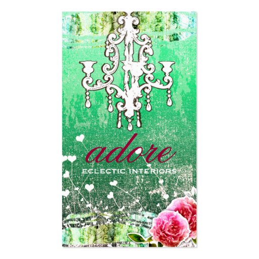 GC | Adore | Vintage | Mint Business Card (front side)