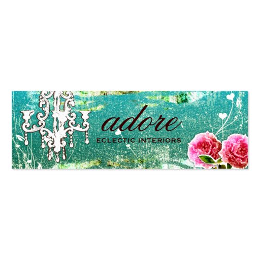 GC | Adore | Vintage Turquoise Business Card Templates (front side)