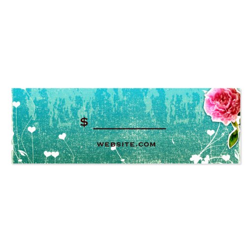 GC | Adore | Vintage Turquoise Business Card Templates (back side)