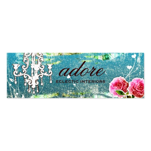 GC | Adore | Vintage Turquoise Gold Metallic Business Card Templates (front side)
