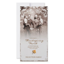 GC | Aged Thanksgiving Invitation Photo Card photo cards