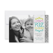 GC | Amor Paz Alegría Grungy Linen Gray Custom Invite
