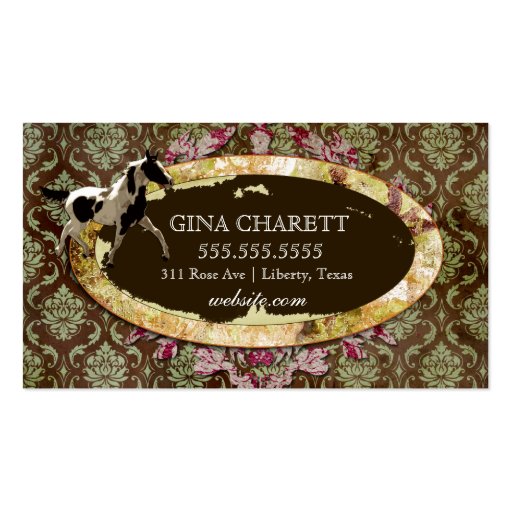 GC | "AnnaBelles" Horse Ranch Business Card Template (back side)
